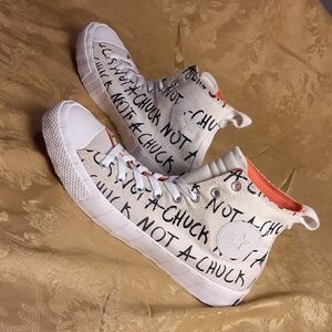 CONVERSE White/Black High-Top With Tex NOT A CHUCK Men's 10.0 Women's 12.0